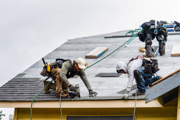 Professional Gutter Installation technician working in Spinnerstown, PA